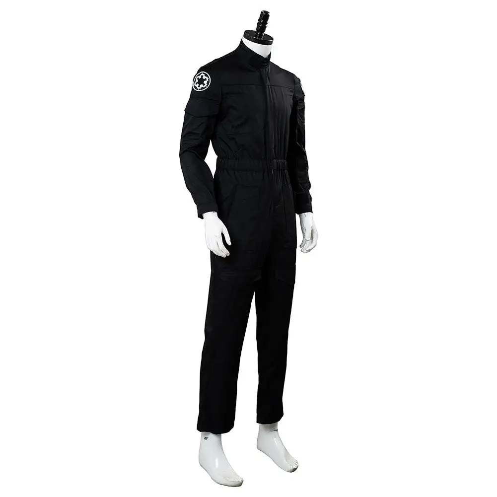 NewCosplay Star Wars Imperial Tie Fighter Pilot Black Flightsuit Uniform Jumpsuit Cosplay Costume - Image 5