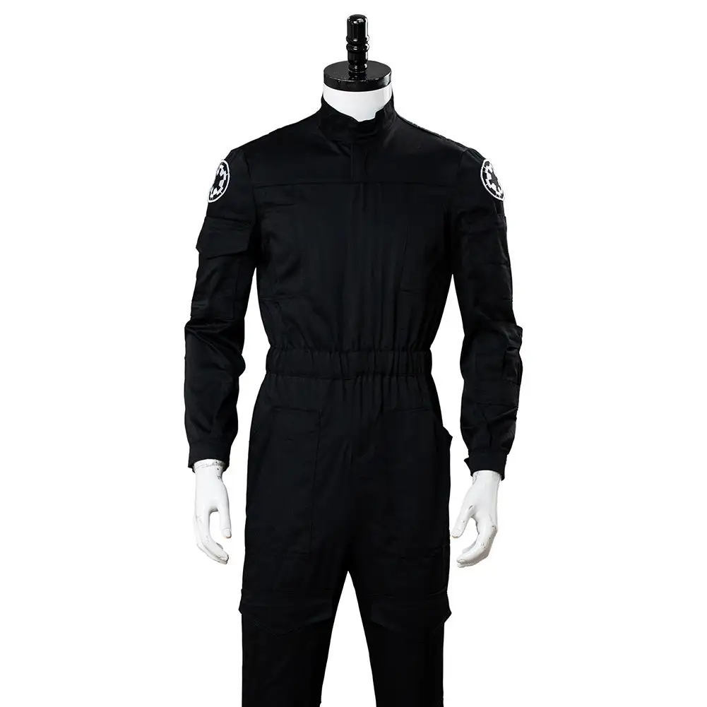 NewCosplay Star Wars Imperial Tie Fighter Pilot Black Flightsuit Uniform Jumpsuit Cosplay Costume - Image 7