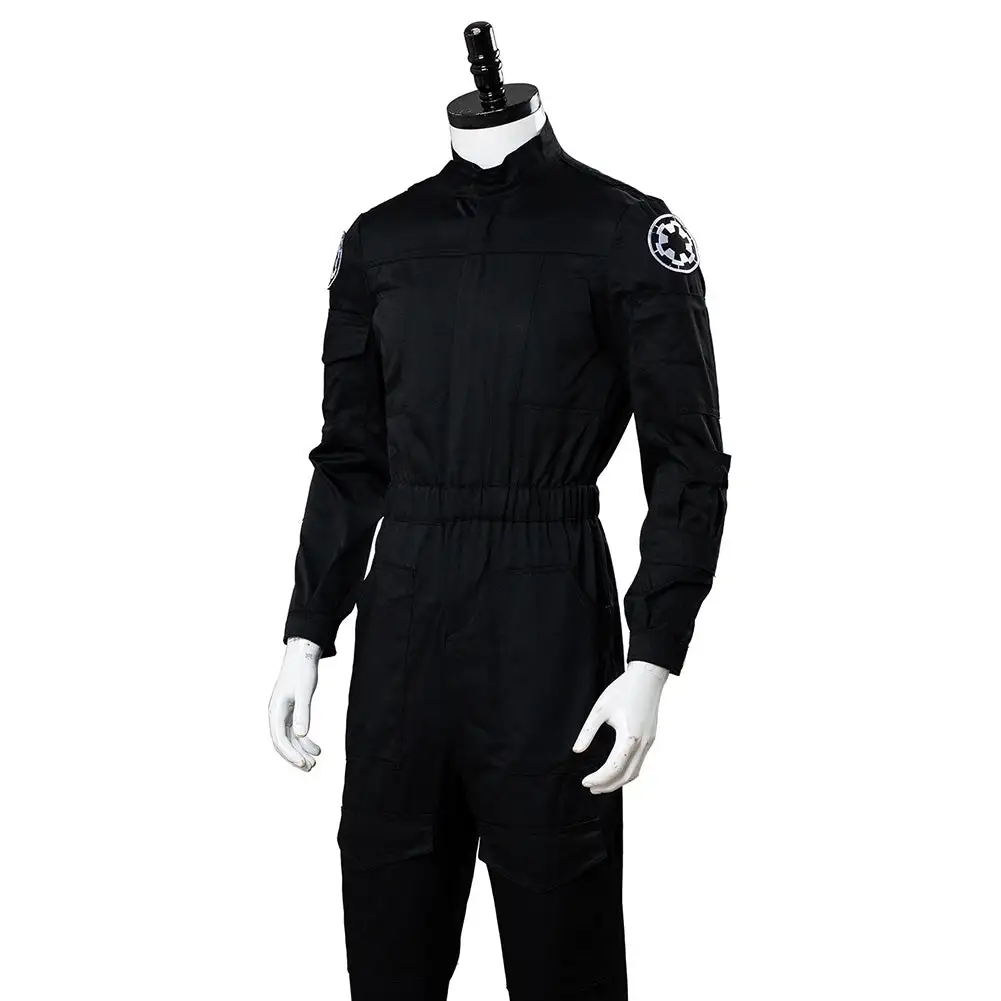 NewCosplay Star Wars Imperial Tie Fighter Pilot Black Flightsuit Uniform Jumpsuit Cosplay Costume - Image 8