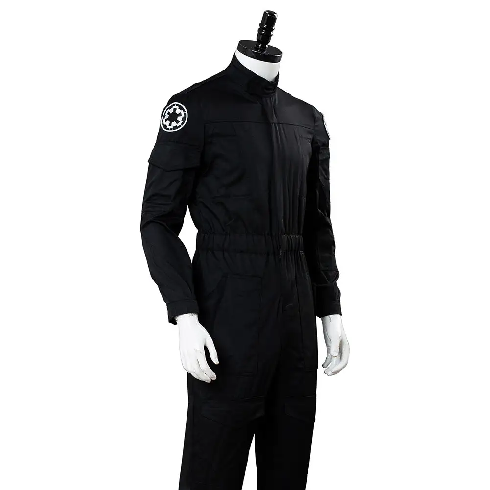 NewCosplay Star Wars Imperial Tie Fighter Pilot Black Flightsuit Uniform Jumpsuit Cosplay Costume - Image 9