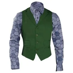 NewCosplay Dark Knight Joker Hexagon Shirt + Vest Costume Tailor Made