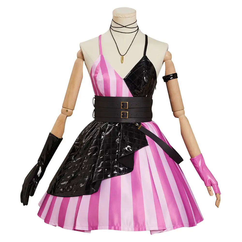 CosplaySky LoL Jinx Original Design Cosplay Costume Goth Lolita Dress Outfits-cossky® - Image 2