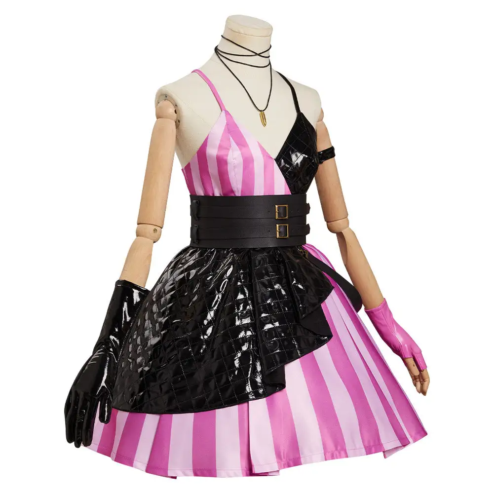CosplaySky LoL Jinx Original Design Cosplay Costume Goth Lolita Dress Outfits-cossky® - Image 5