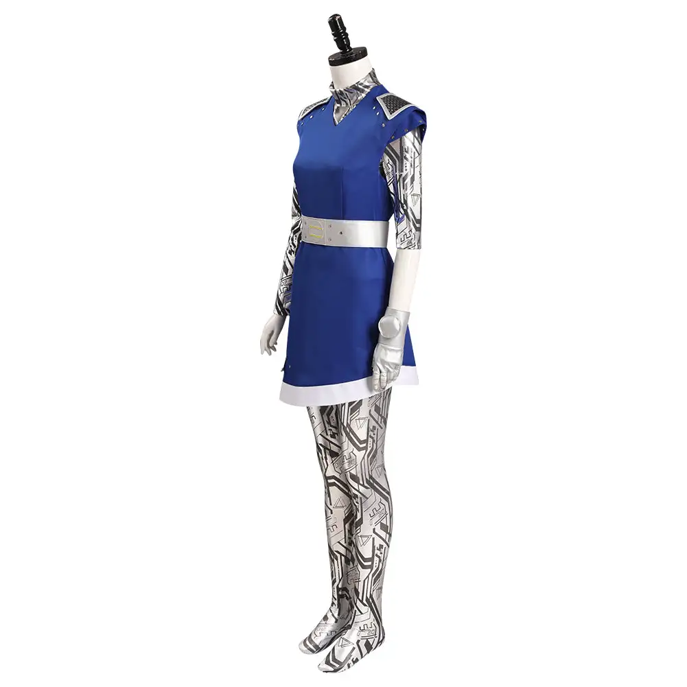 CosplaySky Adult Zombies 3 Addison Alien Cosplay Costume Top Skirt Outfits Halloween Carnival Suit - Image 3