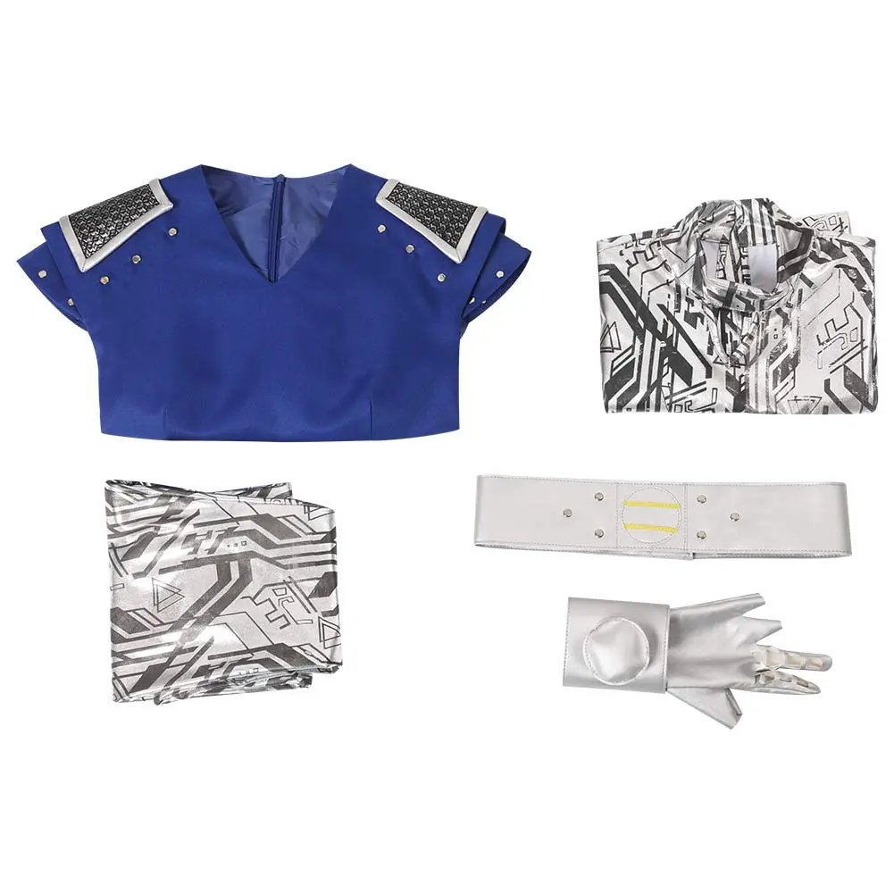 CosplaySky Adult Zombies 3 Addison Alien Cosplay Costume Top Skirt Outfits Halloween Carnival Suit - Image 8