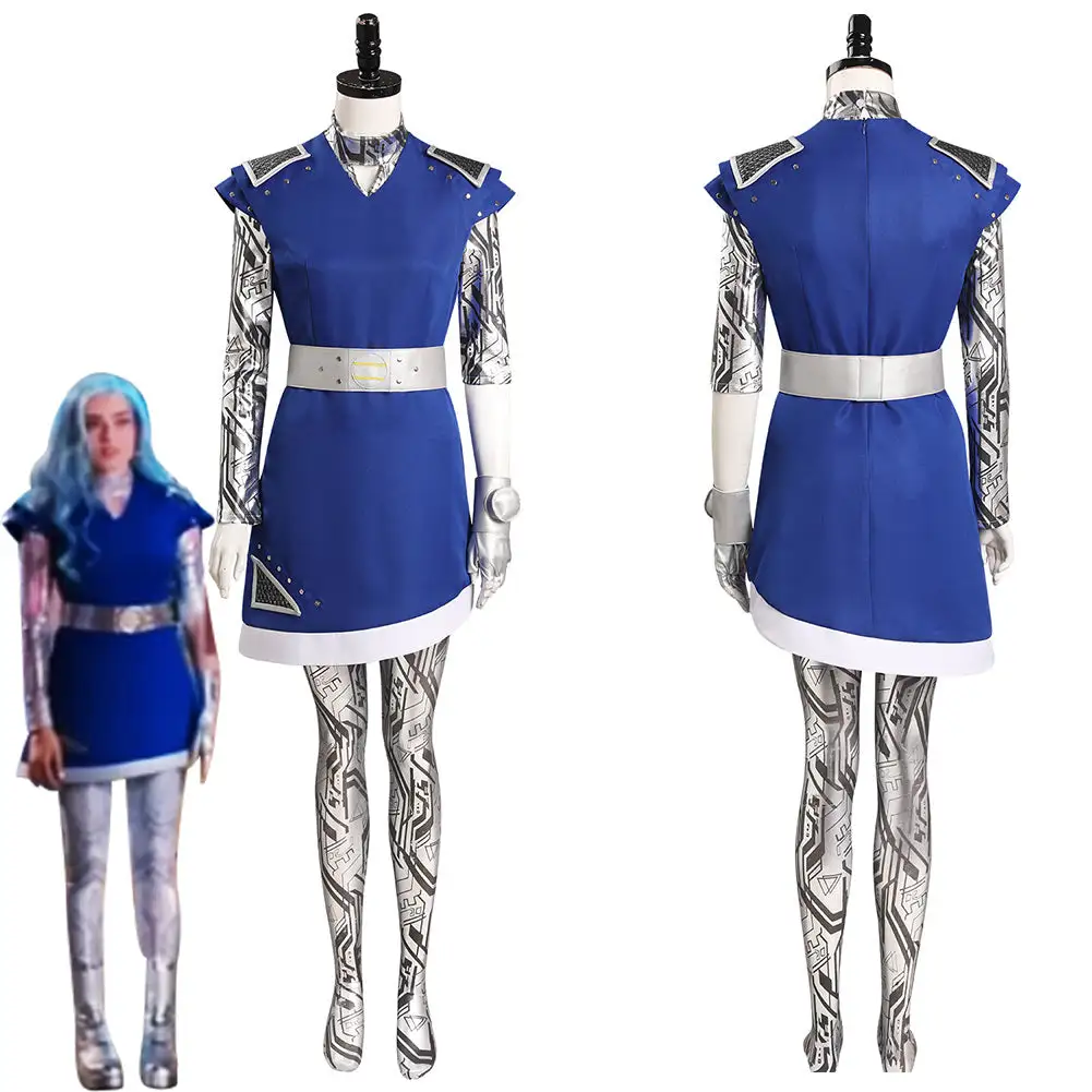 CosplaySky Adult Zombies 3 Addison Alien Cosplay Costume Top Skirt Outfits Halloween Carnival Suit
