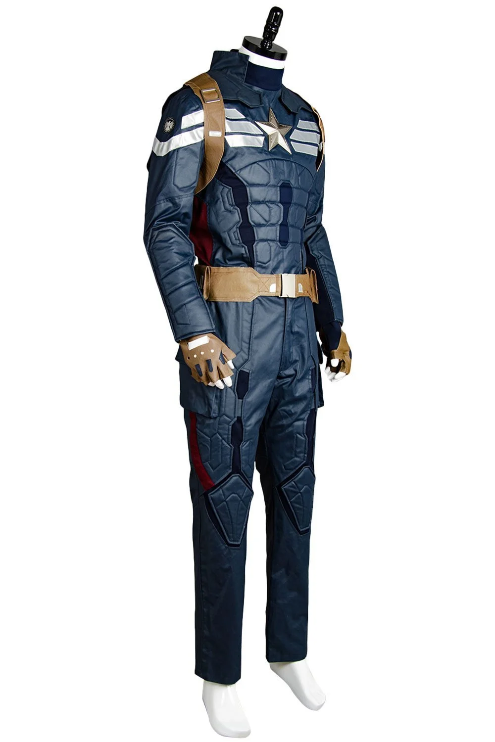 NewCosplay Captain America 2 The Winter Soldier Steve Rogers Uniform Outfit Cosplay Costume - Image 8