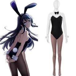 Cossky Seishun Buta Yaro Sakurajima Mai Bunny Girl Costume Female Halloween Sexy Costume