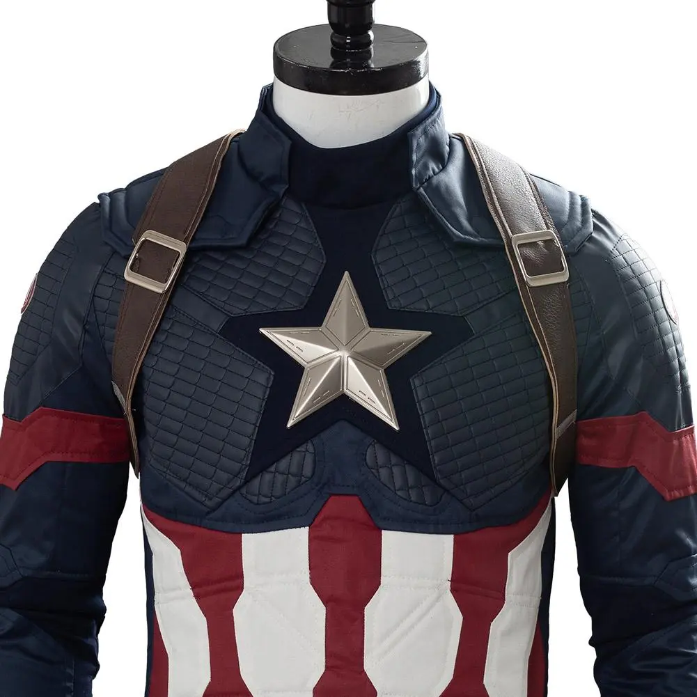 CosplaySky Avengers 4: Endgame Steve Rogers Captain America Cosplay Costume - Image 5