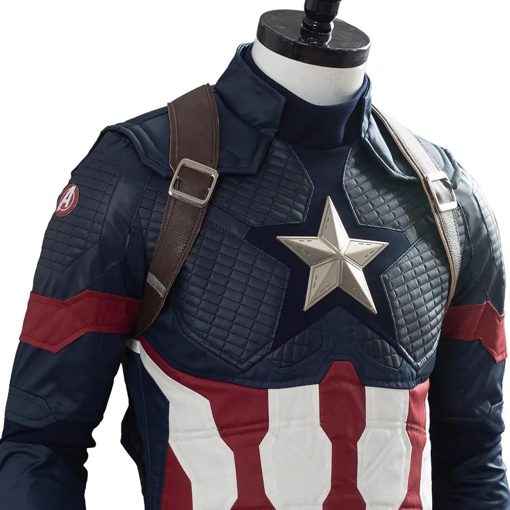 CosplaySky Avengers 4: Endgame Steve Rogers Captain America Cosplay Costume - Image 7