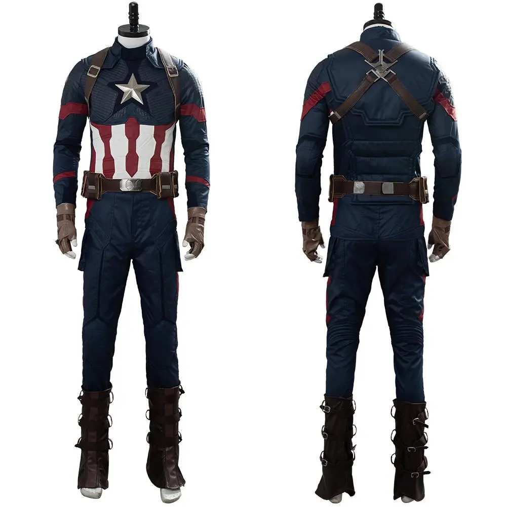 CosplaySky Avengers 4: Endgame Steve Rogers Captain America Cosplay Costume - Image 9