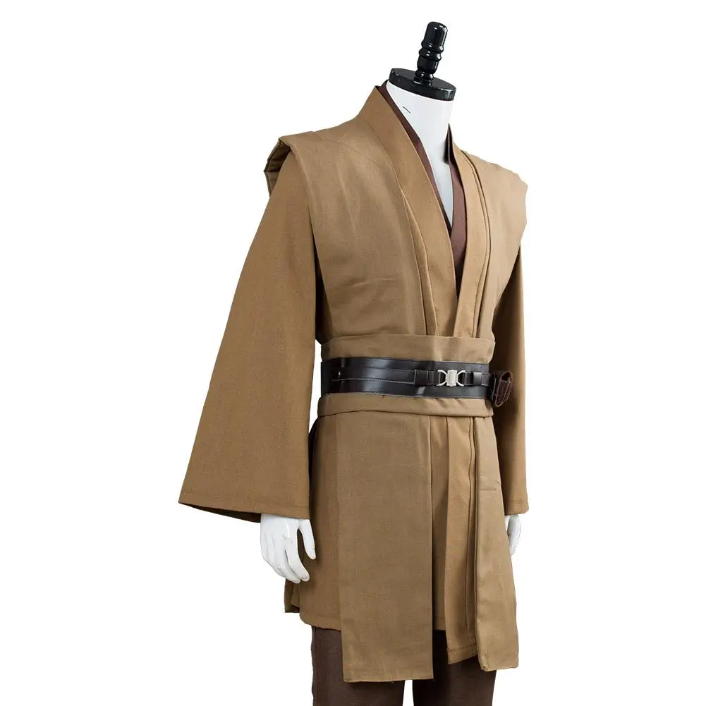 CosplaySky Star Wars Obi Wan Kenobi Jedi Cosplay Costume Brown Version No Cloak - Image 9