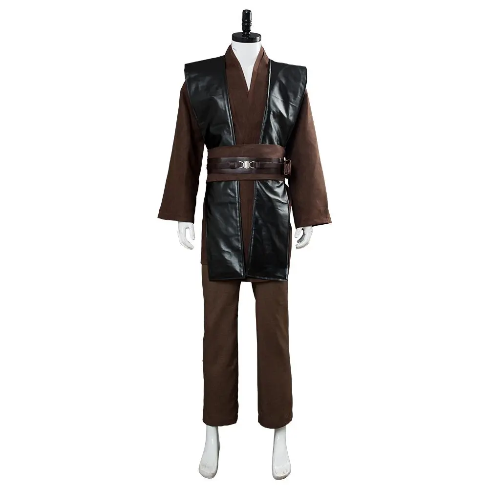CosplaySky Star Wars Mens Jedi Anakin Skywalker Cosplay Costume Knight Tunic Uniform Brown Vision - Image 2