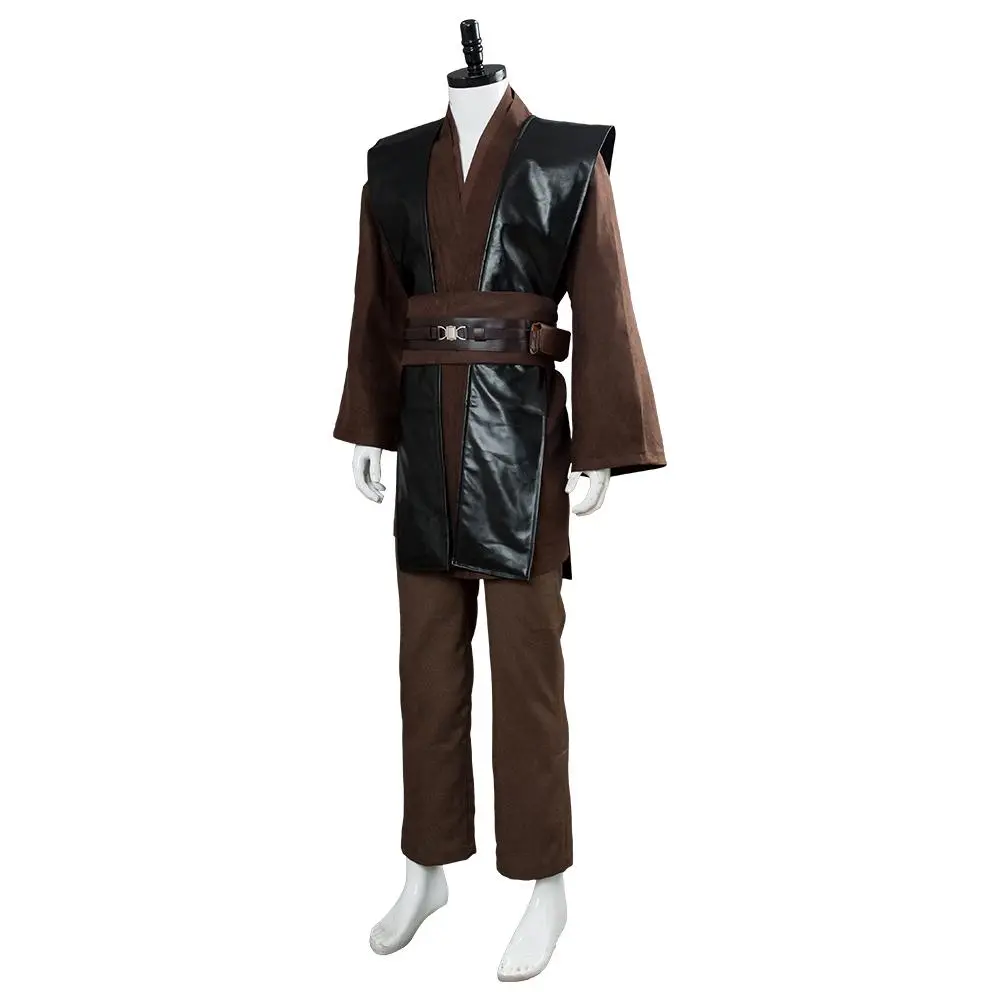 CosplaySky Star Wars Mens Jedi Anakin Skywalker Cosplay Costume Knight Tunic Uniform Brown Vision - Image 3