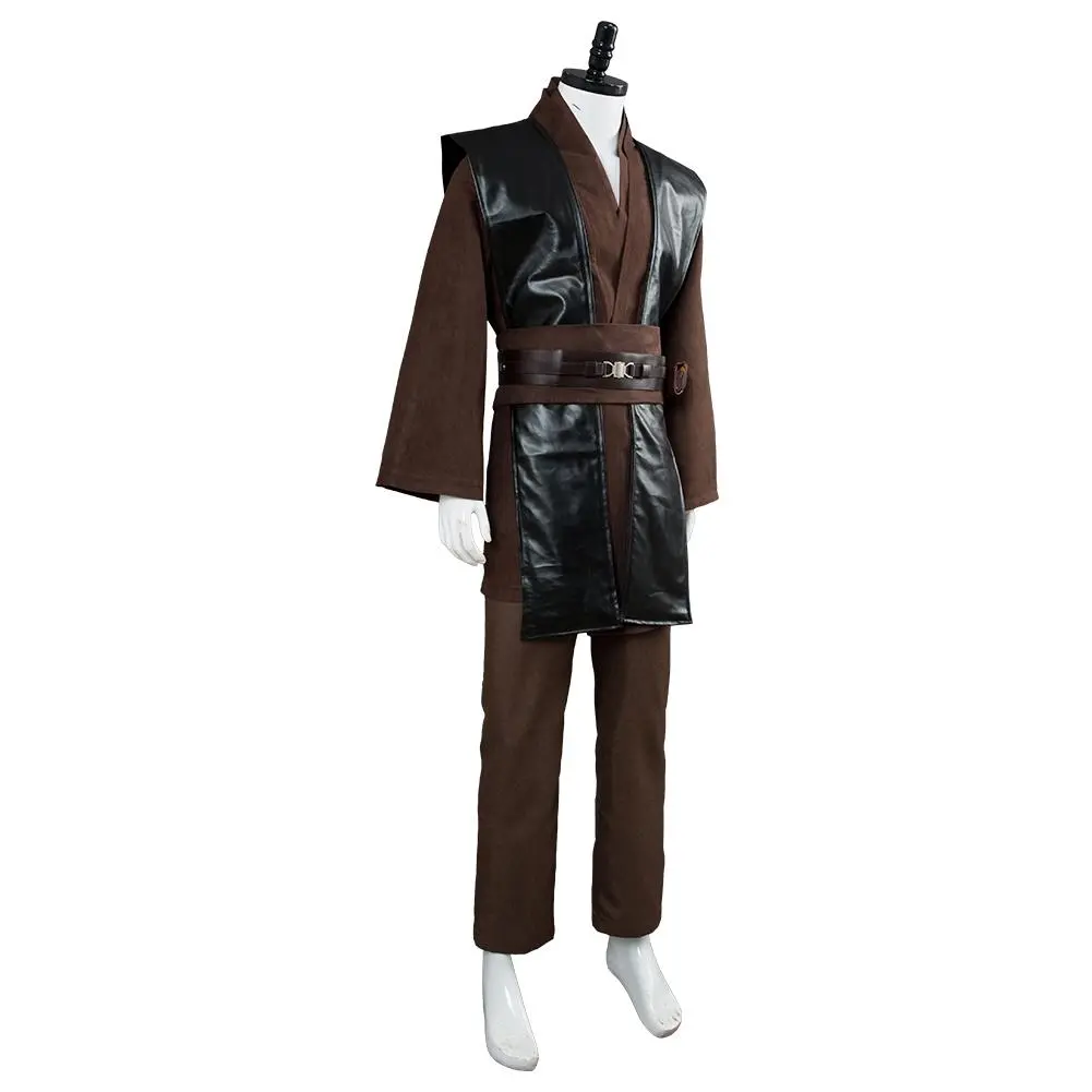 CosplaySky Star Wars Mens Jedi Anakin Skywalker Cosplay Costume Knight Tunic Uniform Brown Vision - Image 5