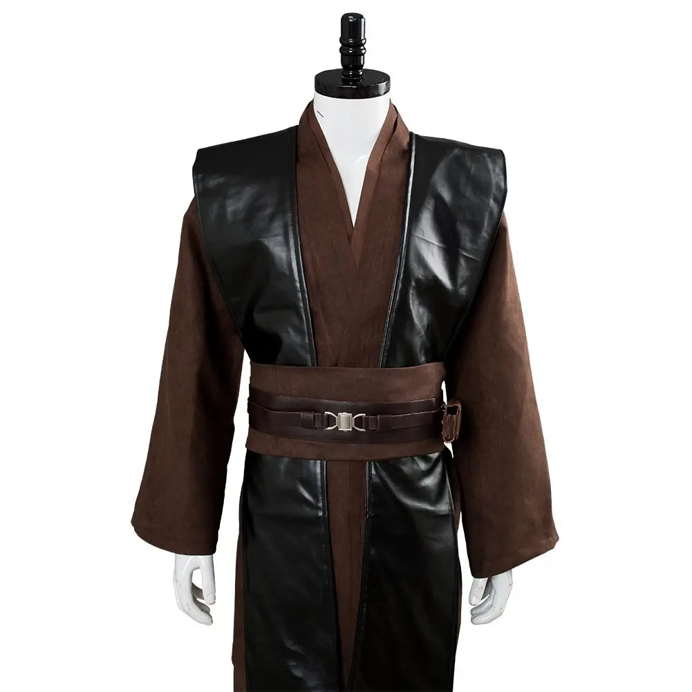 CosplaySky Star Wars Mens Jedi Anakin Skywalker Cosplay Costume Knight Tunic Uniform Brown Vision - Image 6