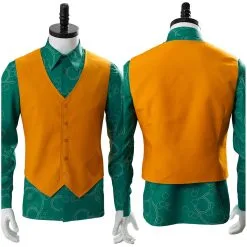 New Cosplaysky 2019 Joker Joaquin Phoenix Arthur Fleck Shirt With Vest Cosplay Costume