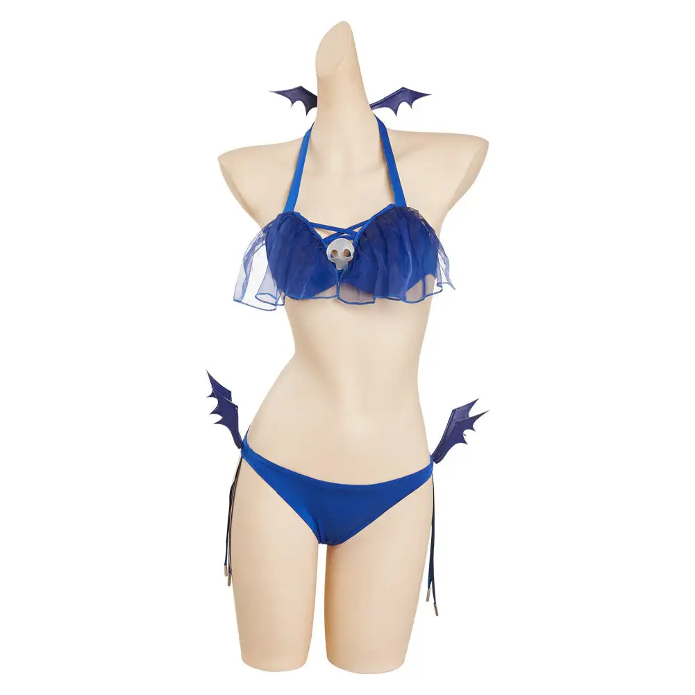 NewCosplay Love After World Domination Desumi Magahara Cosplay Costume Costume Bikini Top Short Swimsuit Outfits - Image 2