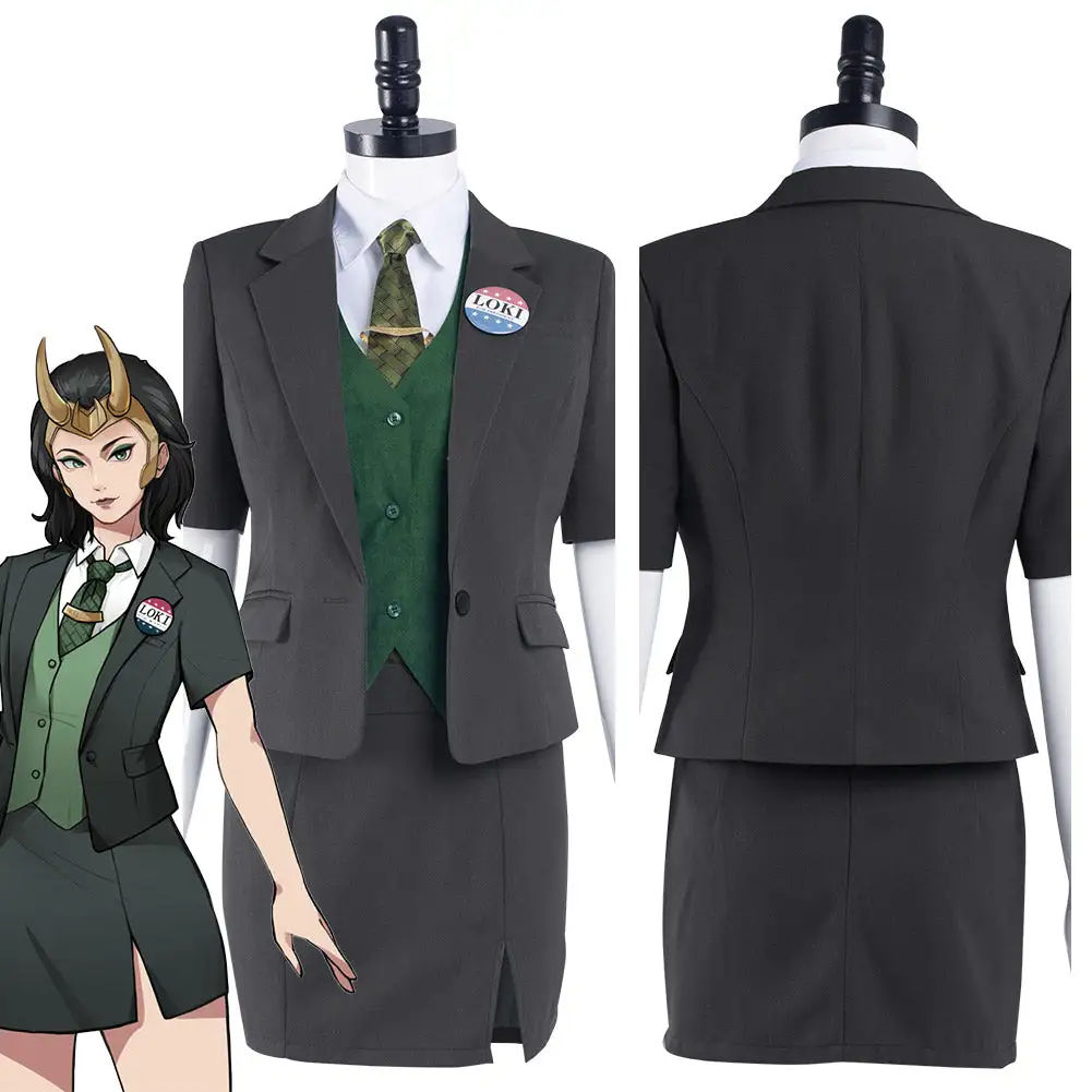 New Cosplaysky Loki 2021 Female Loki Outfit Halloween Original Designers Cosplay Costume - Image 7