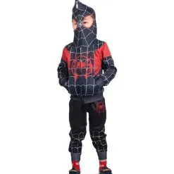 CosplaySky Spider-Man Hoodie Kids Spider-Verse Miles Morales Gwen Stacy Noir Peter Cosplay Costume