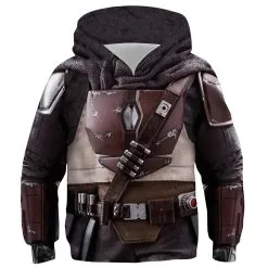 New Cosplaysky Kids Star Wars Hoodie The Mandalorian Cosplay Hooded Pullover Sweatshirt Cosplay Costume
