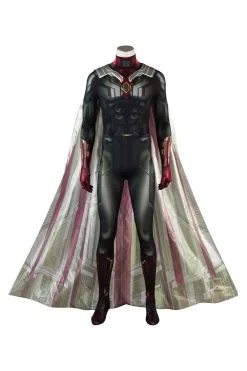 New Cosplaysky Avengers Infinity War Vision Outfit Superhero Halloween Cosplay Costume
