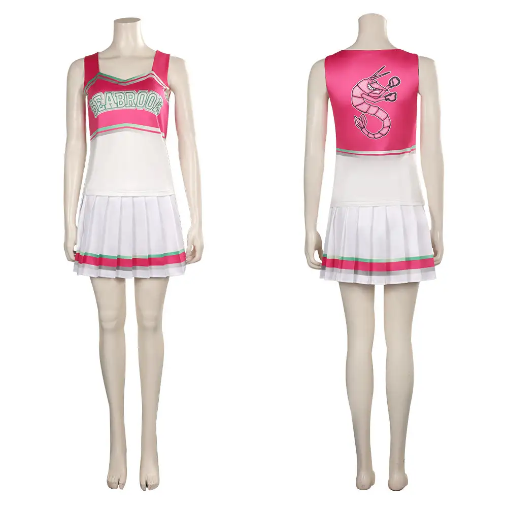 NewCosplay Zombies 3 Cheerleader Cosplay Costume Dress Outfits Halloween Carnival Suit