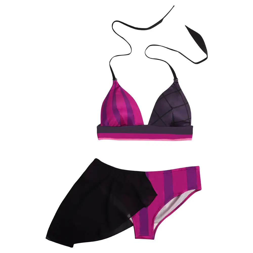 Cosplaygift LoL Jinx Original Design Swimsuit Cosplay Costume Two-Piece Swimwear Outfits -cossky® - Image 2
