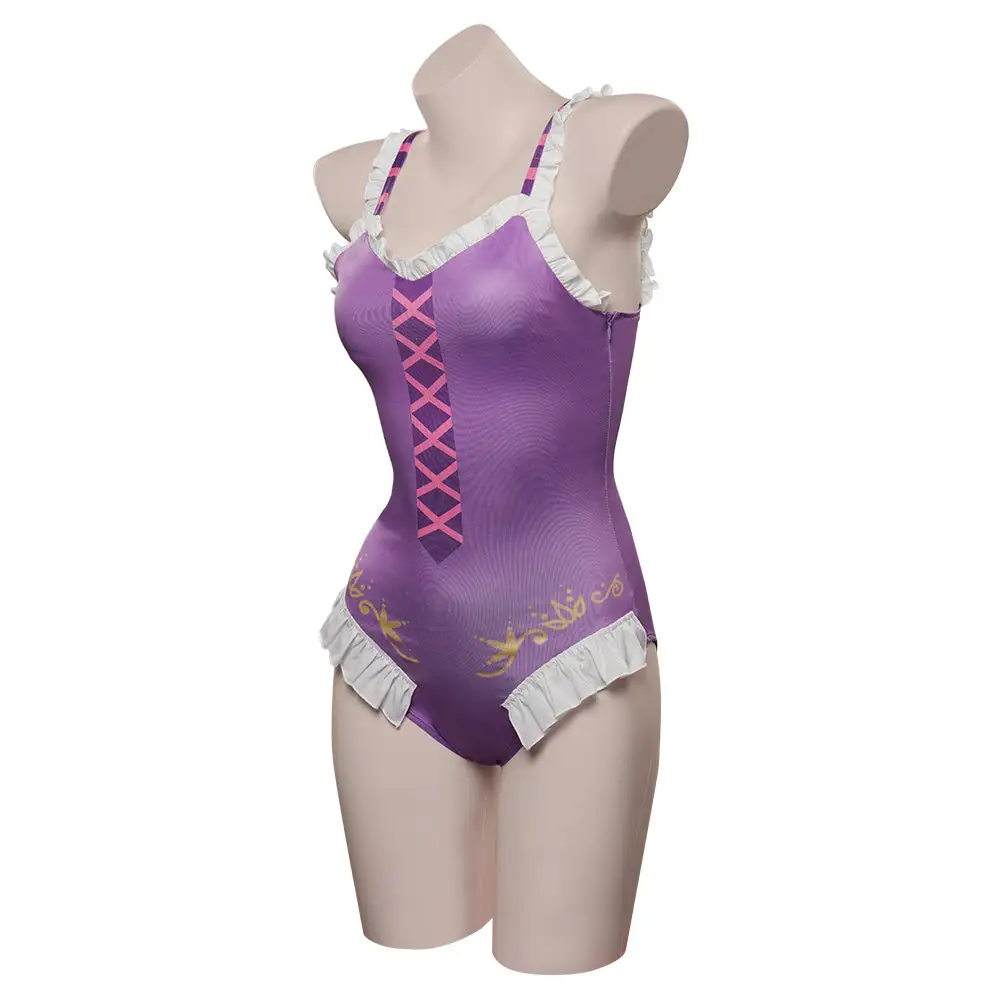 Cossky Rapunzel Original Design Cosplay Costume Jumpsuit Swimsuit Outfits Halloween Carnival Suit - Image 3