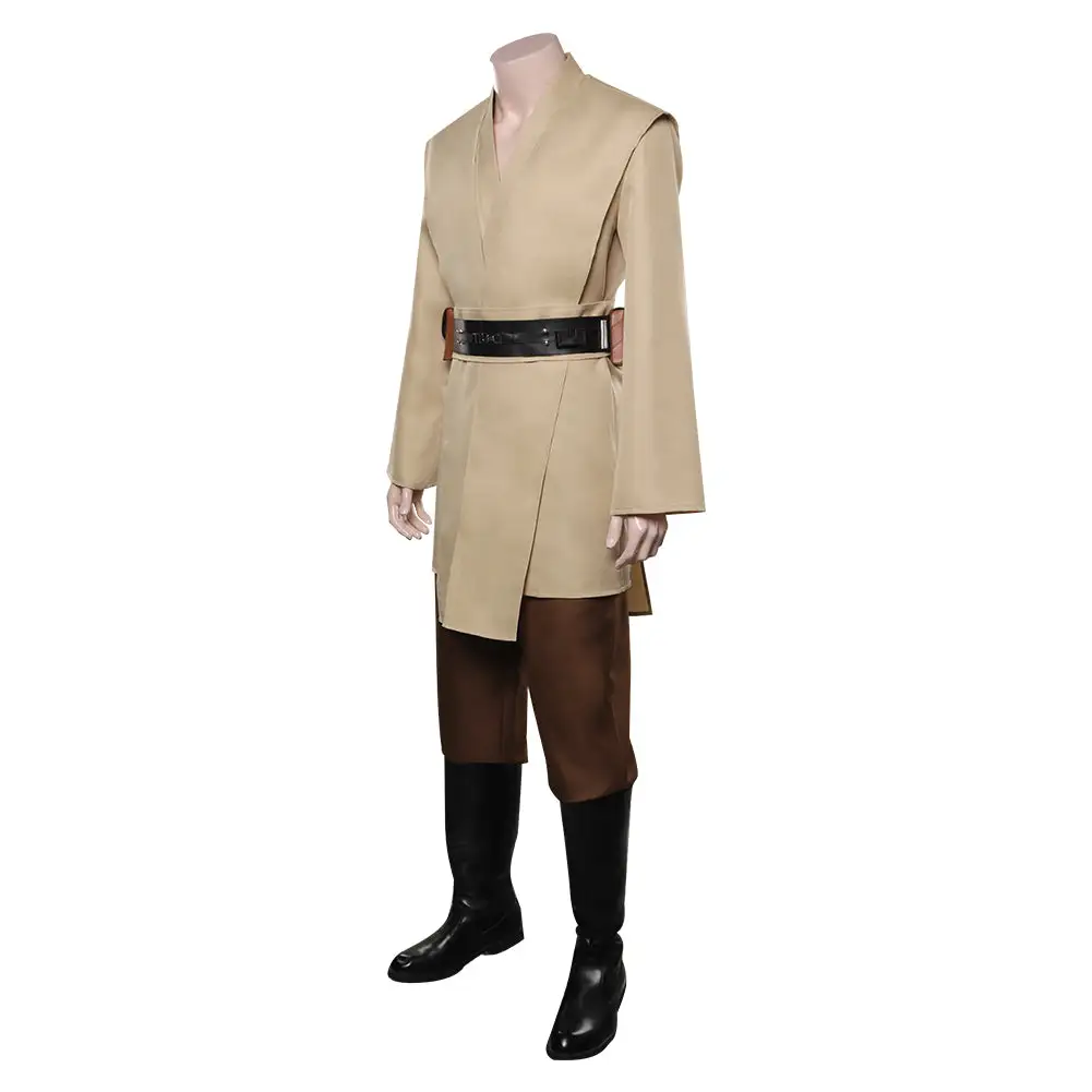 NewCosplay Star Wars Tales Of The Jedi Qui-Gon Jinn Cosplay Costume Outfits Halloween Carnival Suit - Image 4