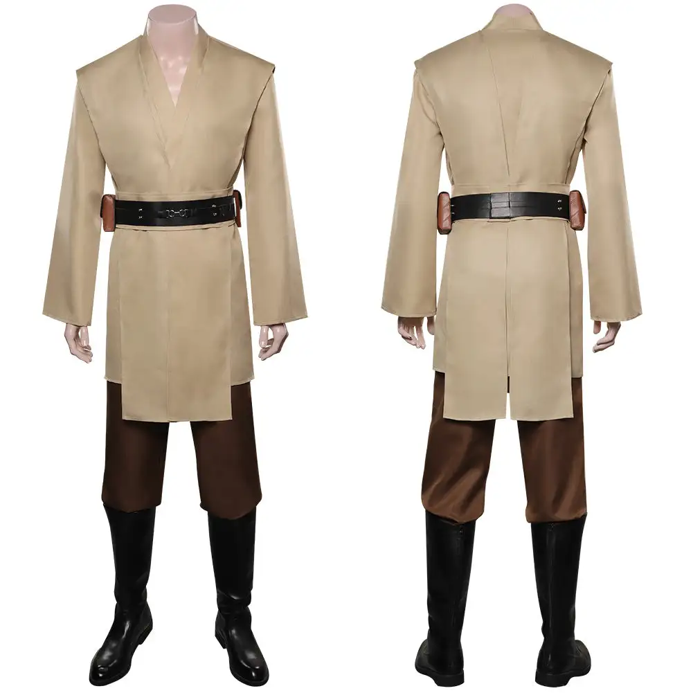 NewCosplay Star Wars Tales Of The Jedi Qui-Gon Jinn Cosplay Costume Outfits Halloween Carnival Suit - Image 2