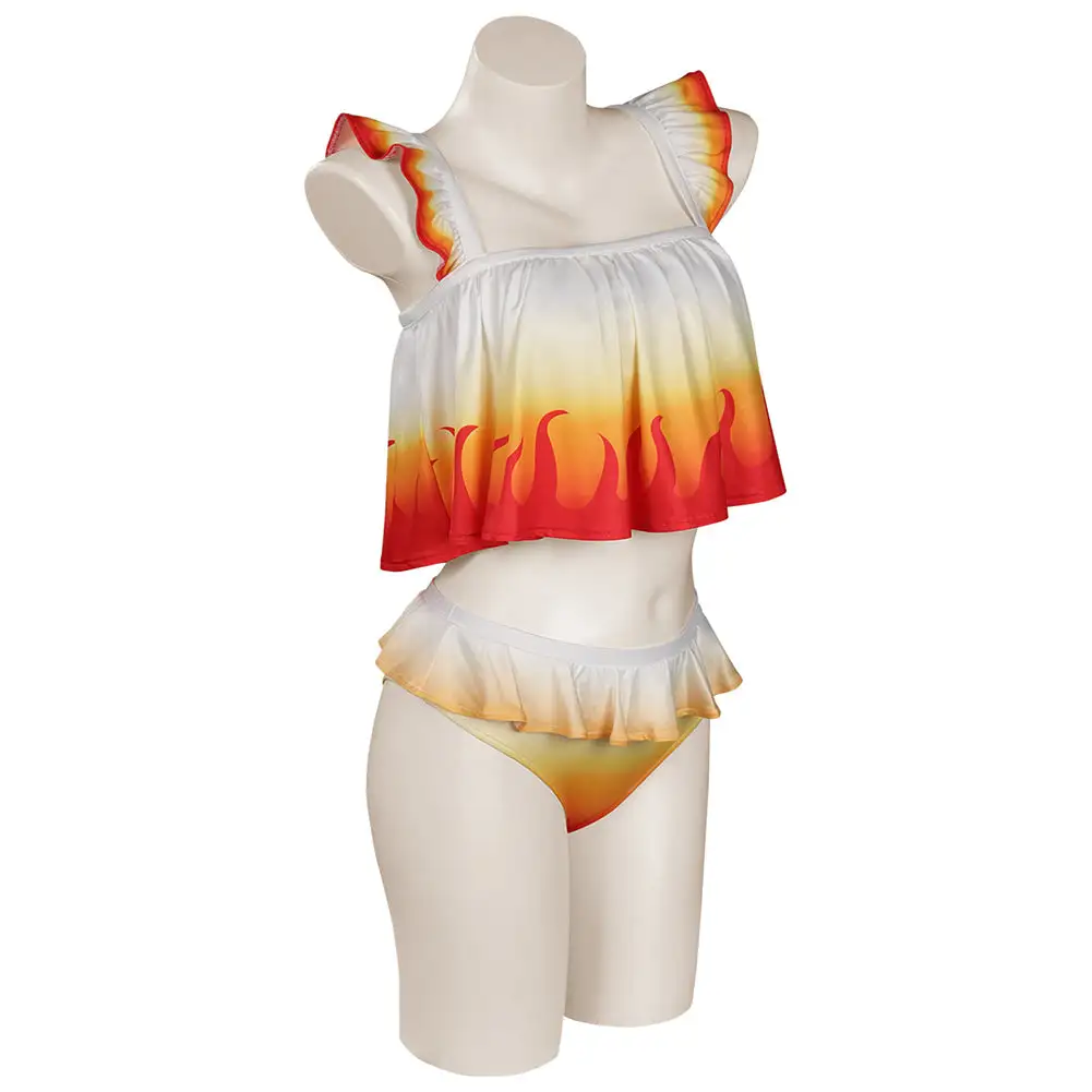 NewCosplay Rengoku Kyoujurou Bikni Swimsuit Original Designers Cosplay Costume-Cossky® - Image 5