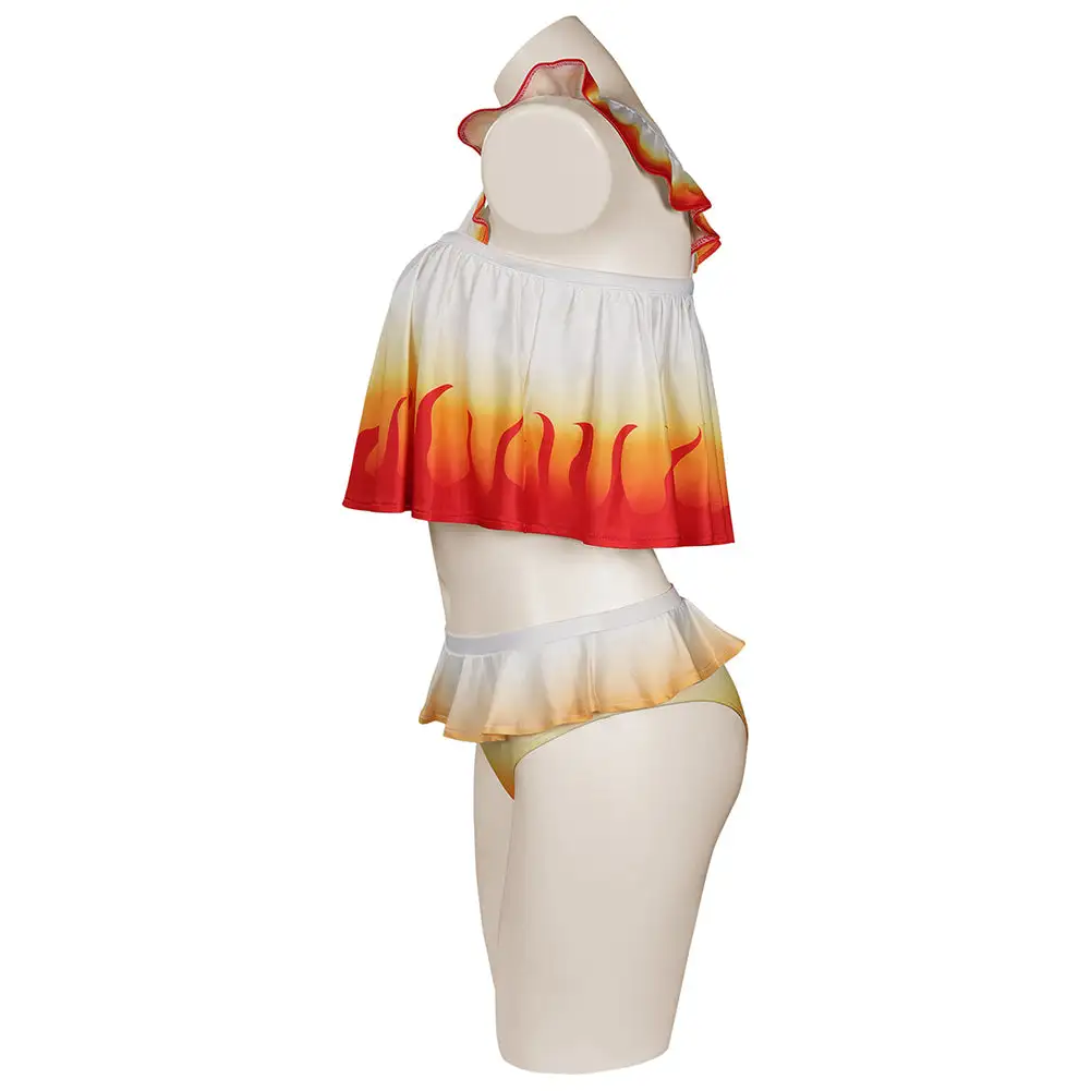 NewCosplay Rengoku Kyoujurou Bikni Swimsuit Original Designers Cosplay Costume-Cossky® - Image 6