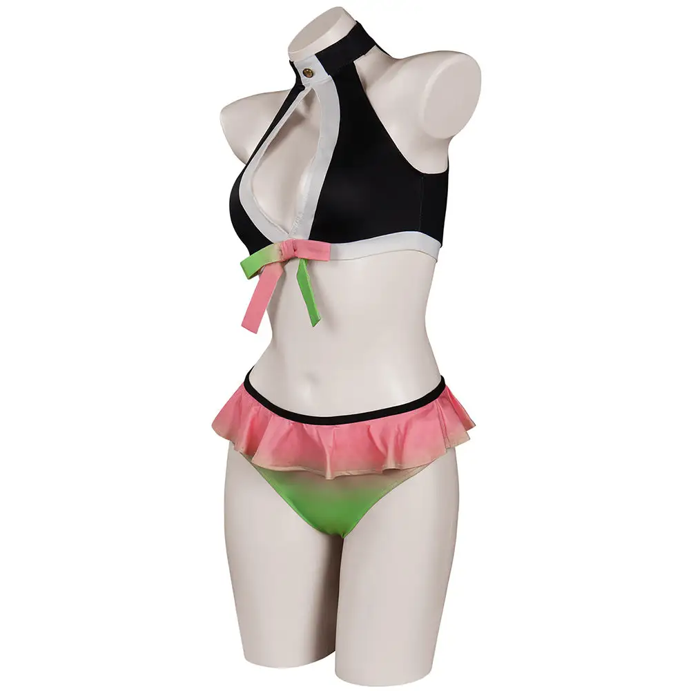 NewCosplay Kanroji Mitsuri Original Designer Sexy Swimsuit Cosplay Costume-cossky® - Image 3