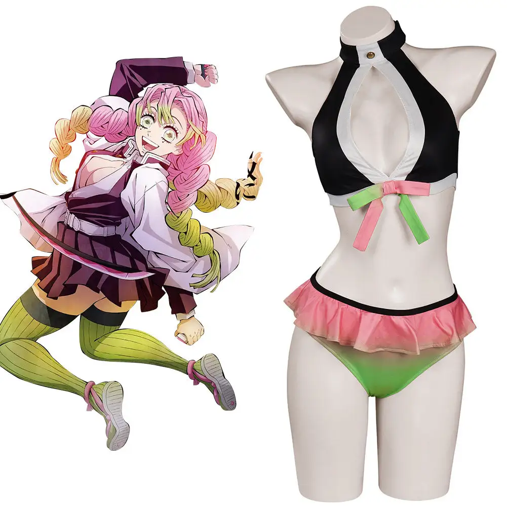 NewCosplay Kanroji Mitsuri Original Designer Sexy Swimsuit Cosplay Costume-cossky® - Image 2