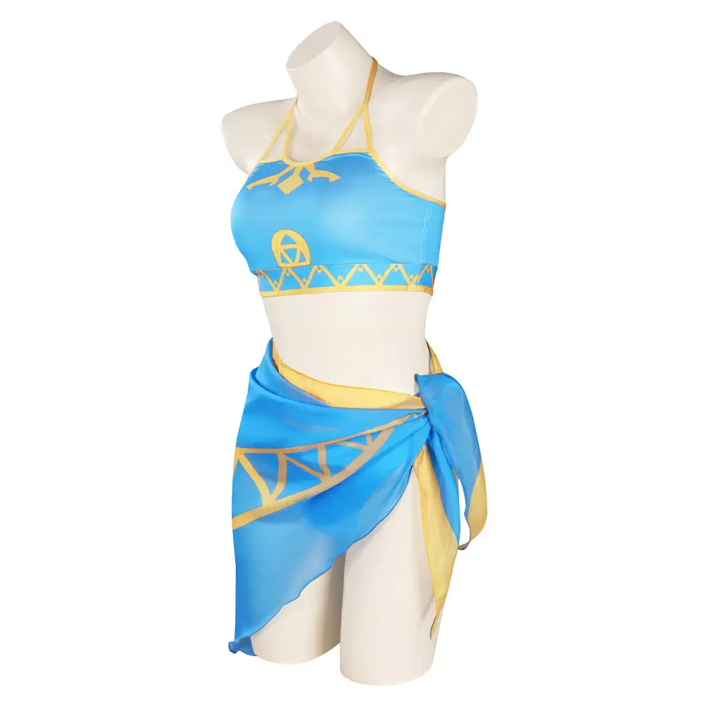 NewCosplay Breath Of The Wild:Princess Zelda - Three-Piece Sexy Swimsuit Cosplay Costume - Image 3