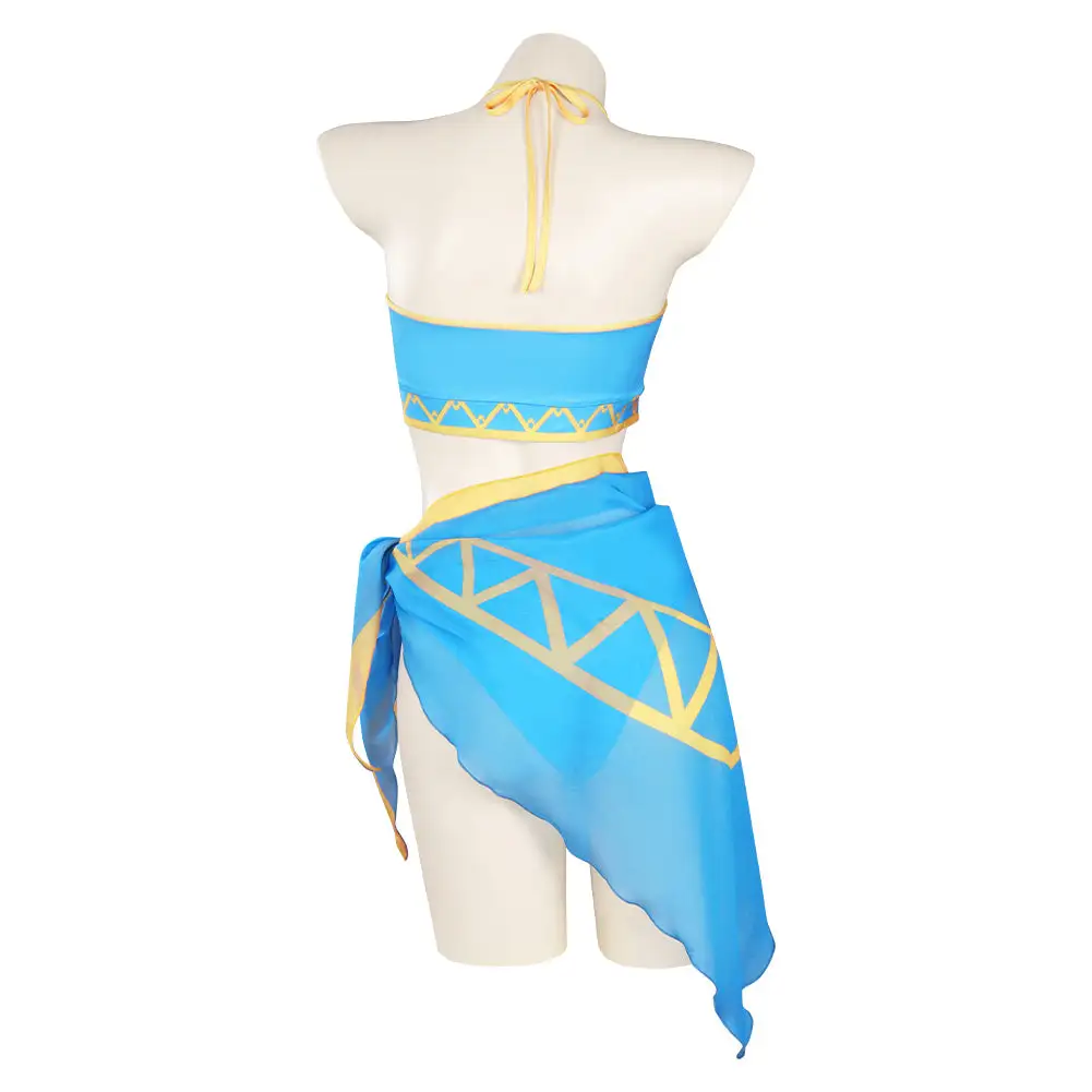NewCosplay Breath Of The Wild:Princess Zelda - Three-Piece Sexy Swimsuit Cosplay Costume - Image 4