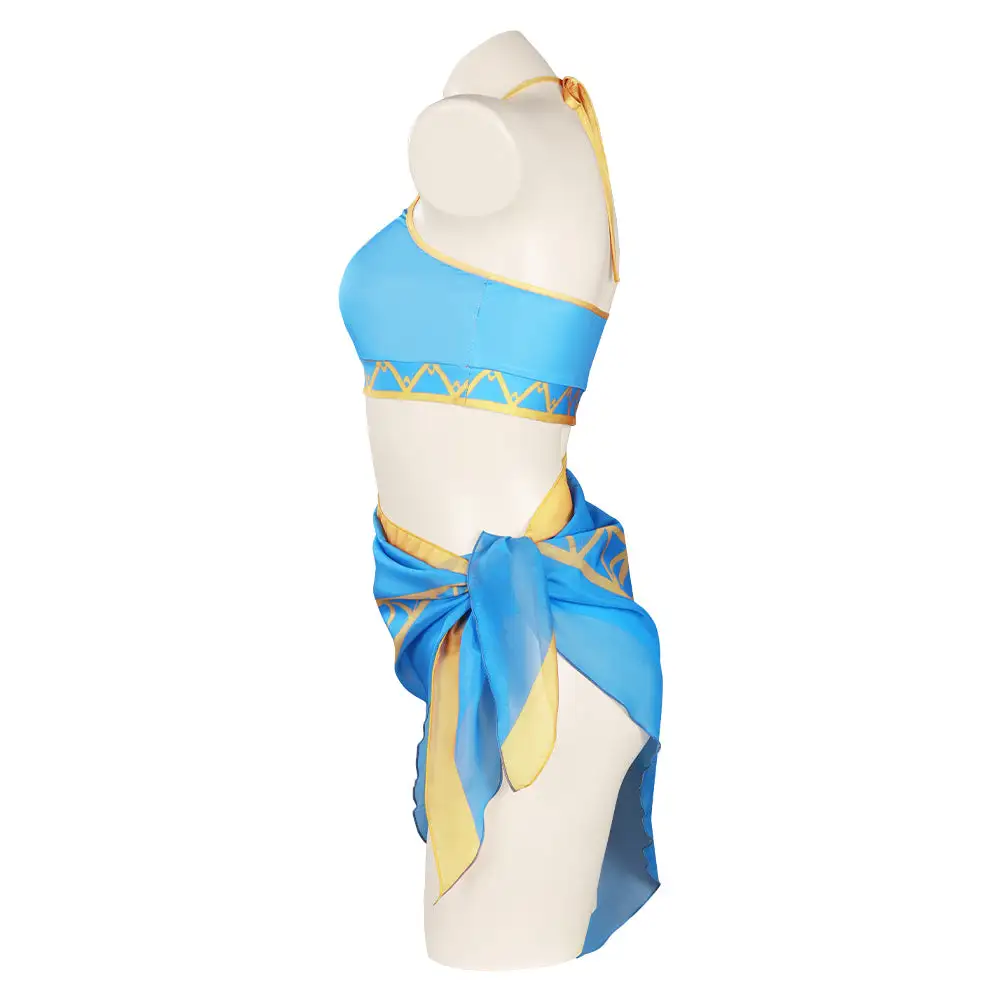 NewCosplay Breath Of The Wild:Princess Zelda - Three-Piece Sexy Swimsuit Cosplay Costume - Image 6