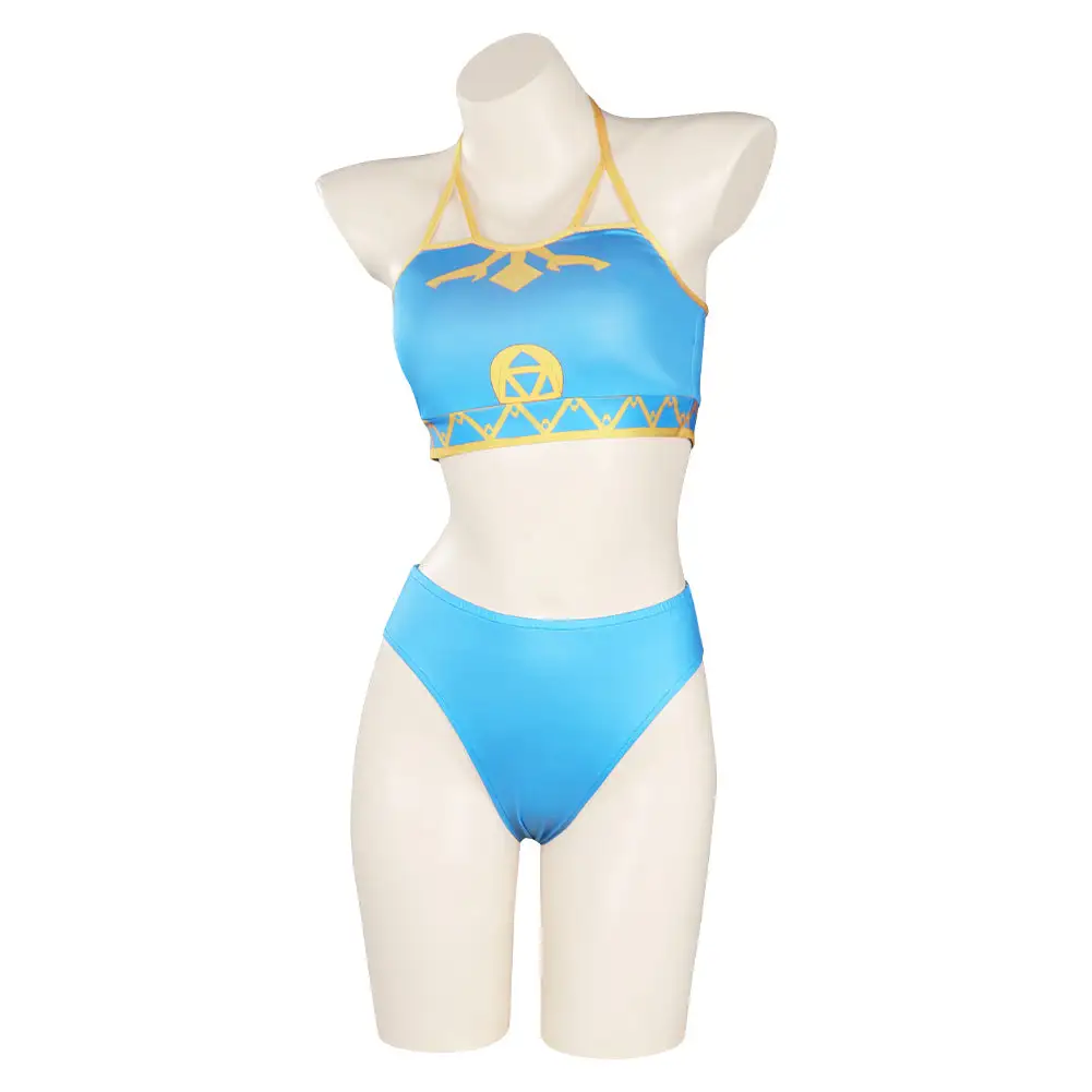 NewCosplay Breath Of The Wild:Princess Zelda - Three-Piece Sexy Swimsuit Cosplay Costume - Image 8