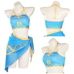 NewCosplay Breath Of The Wild：Princess Zelda - Three-Piece Sexy Swimsuit Cosplay Costume