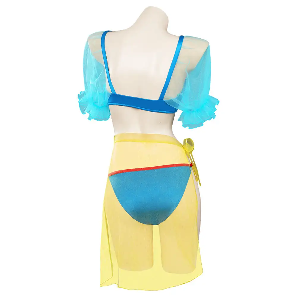 Cosplaygift Snow White Swimsuit Cosplay Costume Three-Piece Swimwear Outfits Halloween Carnival Suit - Image 4