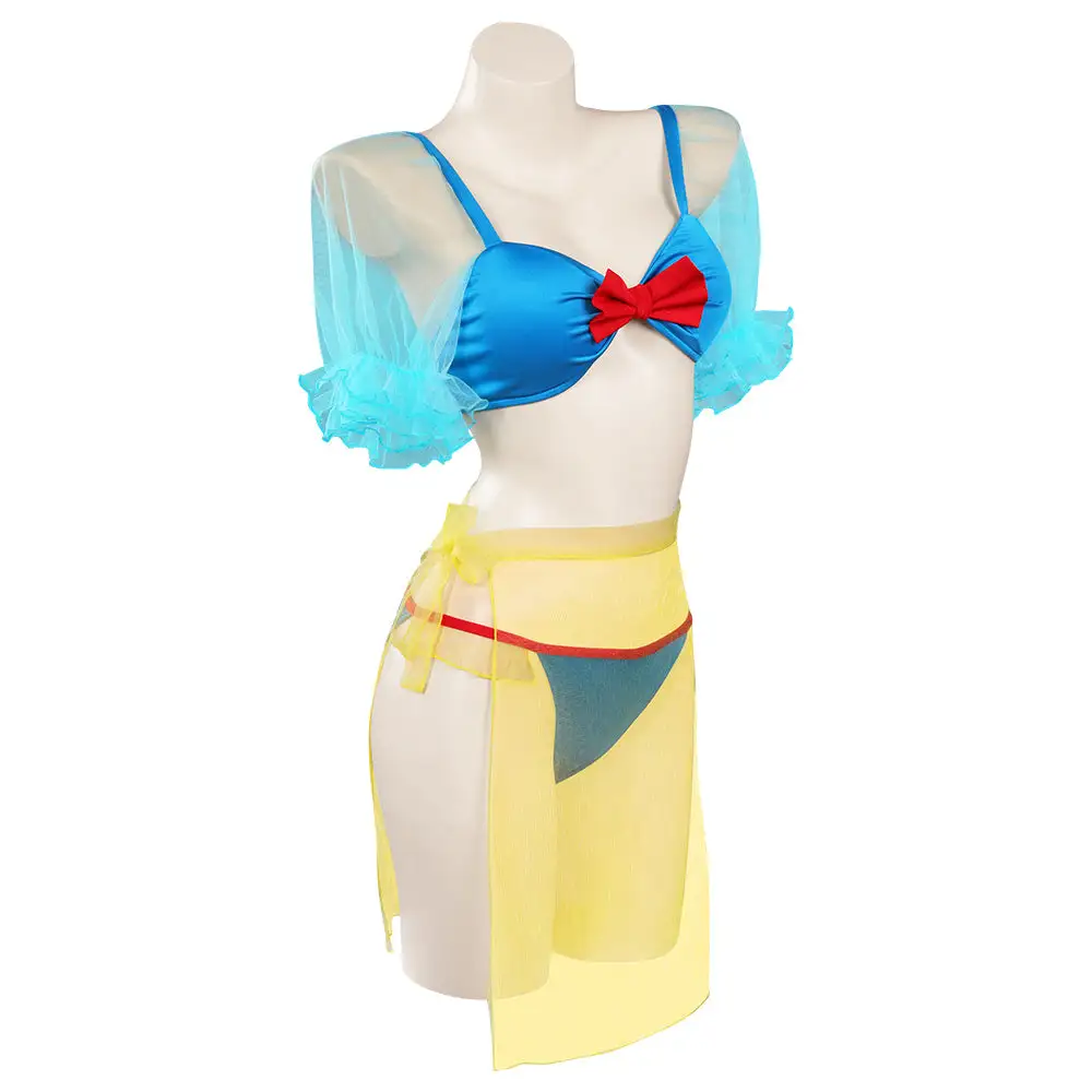 Cosplaygift Snow White Swimsuit Cosplay Costume Three-Piece Swimwear Outfits Halloween Carnival Suit - Image 5