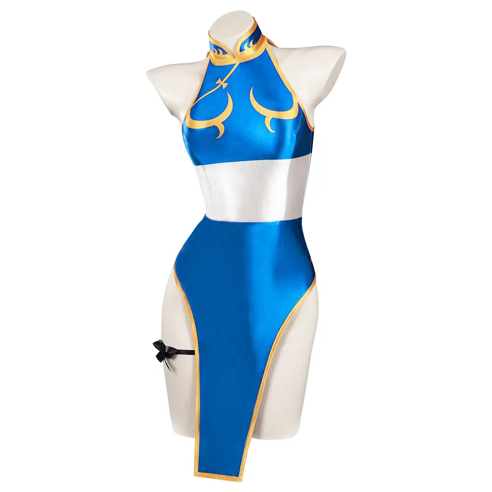 Fandomsky Street Fighter(SF) Chun-Li Original Design Sexy Swimsuit Cosplay Costume Swimwear Outfits - Image 3