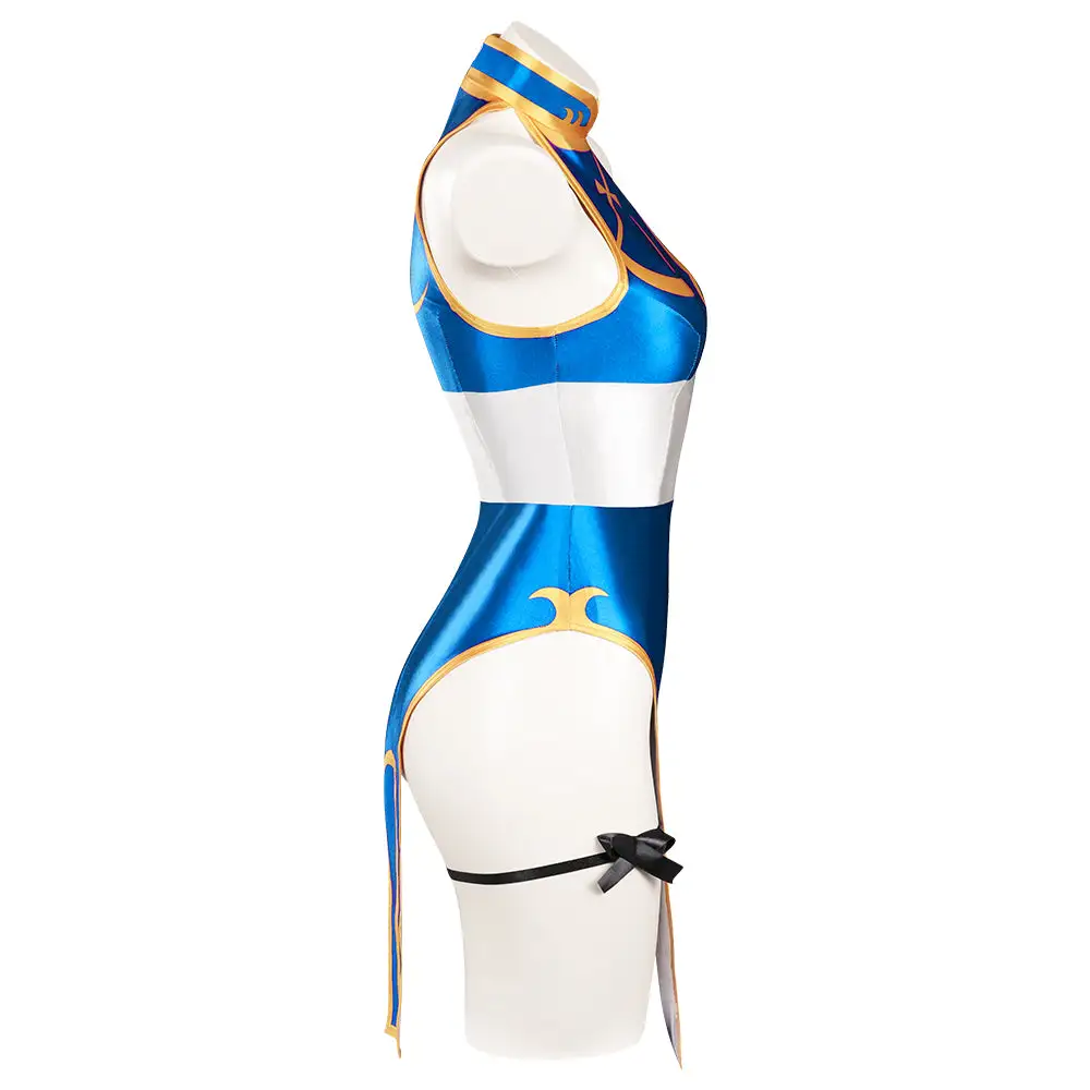 Fandomsky Street Fighter(SF) Chun-Li Original Design Sexy Swimsuit Cosplay Costume Swimwear Outfits - Image 8