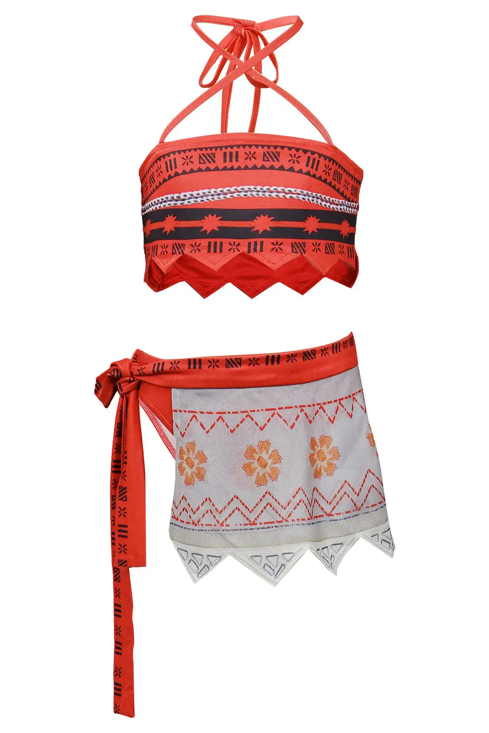 Fandombuy Kids Children Moana Swimsuit Cosplay Costume Two-Piece Swimwear