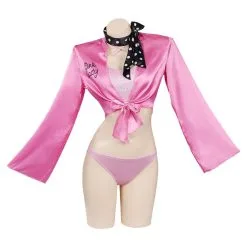 Viele Kostüme Retro Pink Ladies Grease Swimsuit Cosplay Costume Jumpsuit Swimwear Halloween Carnival Suit