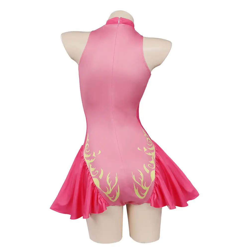 INSWEAR Princess Peach Swimsuit Cosplay Costume Jumpsuit Swimwear Outfits - Image 4