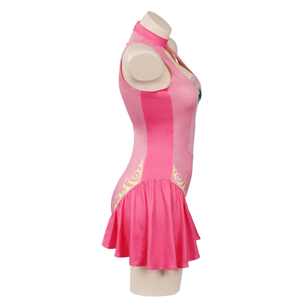 INSWEAR Princess Peach Swimsuit Cosplay Costume Jumpsuit Swimwear Outfits - Image 6