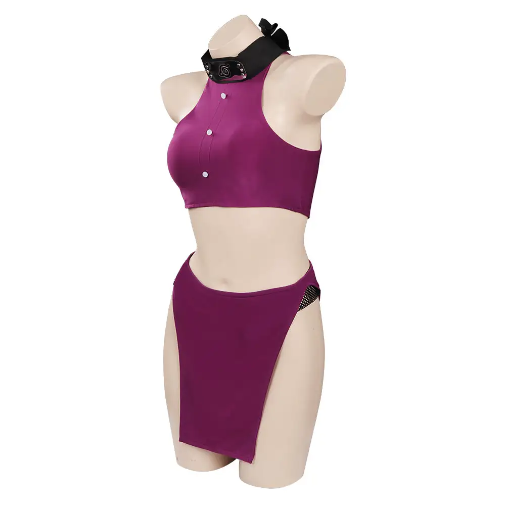 INSWEAR Yamanaka Ino Yamanaka Original Design Swimsuit Cosplay Costume Top Short Headband Outfits - Image 3