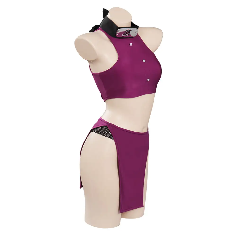 INSWEAR Yamanaka Ino Yamanaka Original Design Swimsuit Cosplay Costume Top Short Headband Outfits - Image 5